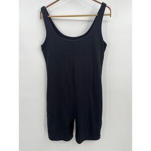 Bumpsuit The Cindy Maternity Romper Sz M Solid Black One Piece Unitard Biketard